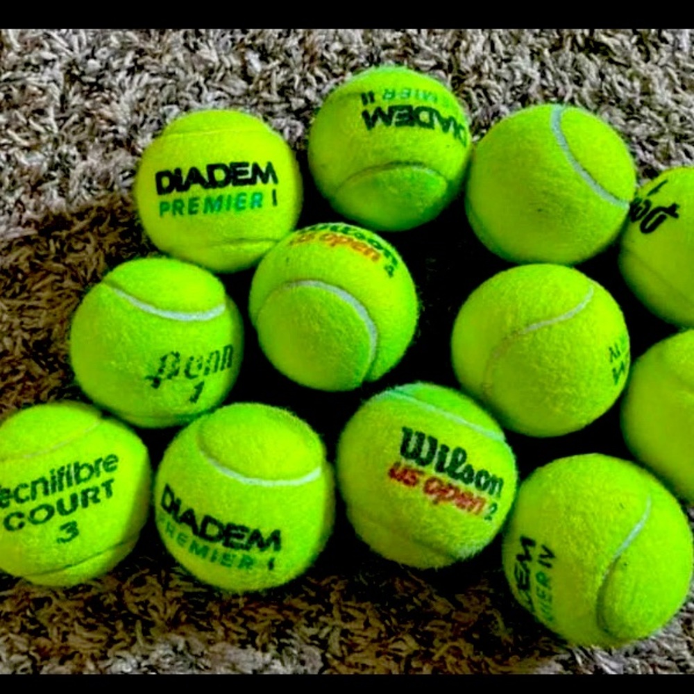 USED TENNIS BALLS Lot Of 15 for kids/adults crafts, catch play with pets…